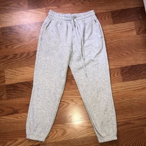 Gray sweatpants